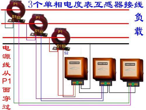 三相四線電表加互感器實(shí)物接線圖