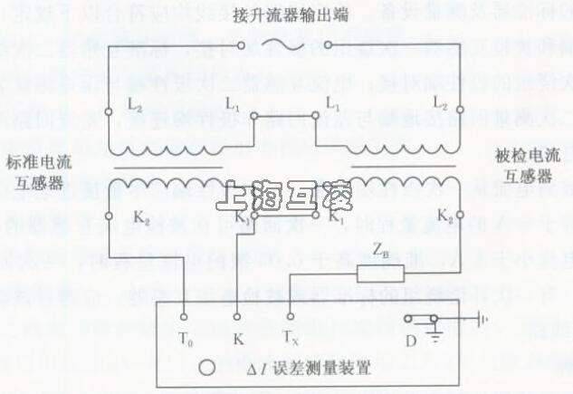 電流傳感器的角差、比差及復(fù)合誤差的微差法檢定線路圖