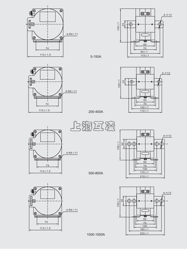 lqg-0.66電流互感器外形尺寸圖 