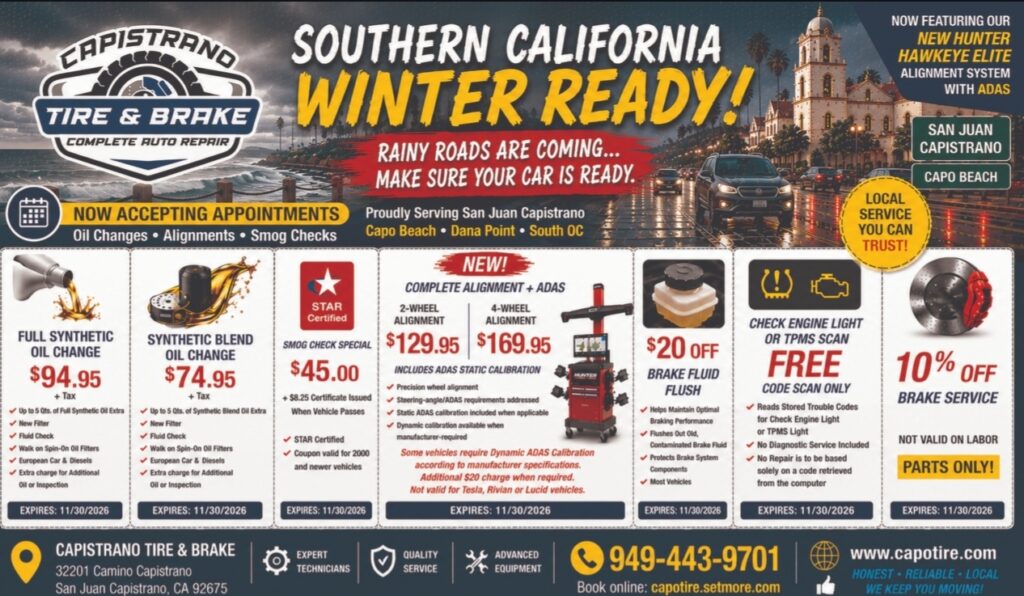 Oferta actual de Capistrano Tire & Brake